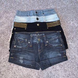 Lot 4 Summer Denim Shorts Sz 26 and 5 Guess F21
